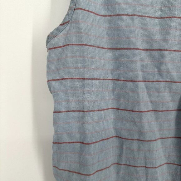 Toad & Co Blouse Sleeveless Stripe Blue size‎ Medium 100% Cotton - Picture 6 of 6